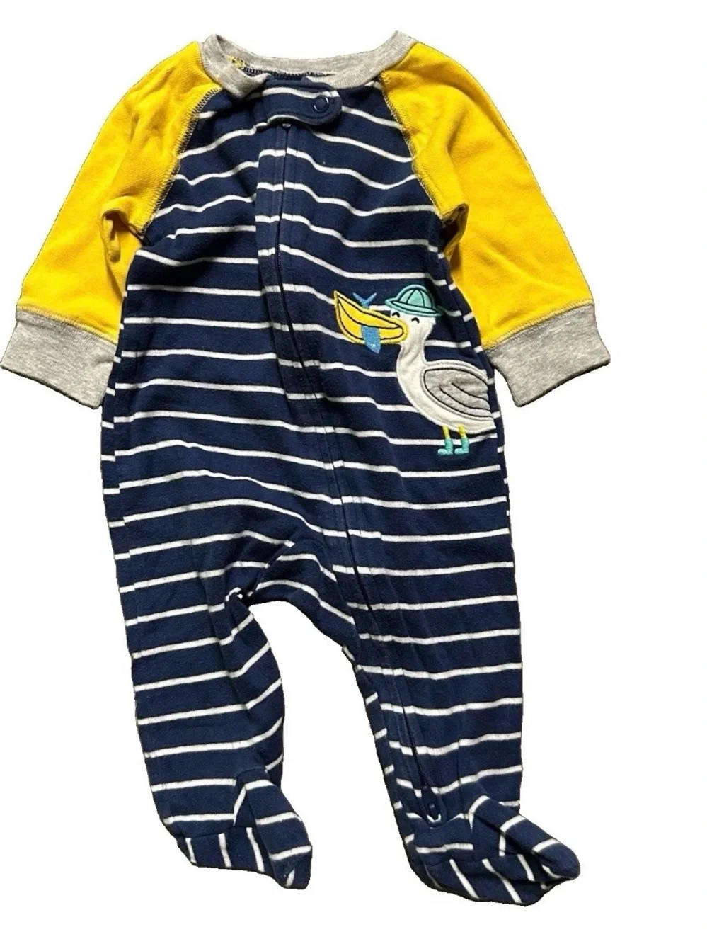 Baby Boy Footie Pajamas Little Brother Animals Space Size 0-3 Months